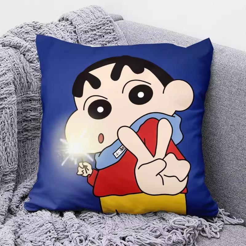 Cute Crayon Shin-chan Cartoon-Printed Pillowcases for a Cozy Sleep! Sofa cushion cover, room decoration, gifts