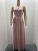 Elegantes Damen-Abendkleid mit Schnürung und V-Ausschnitt im europäischen und amerikanischen Stil