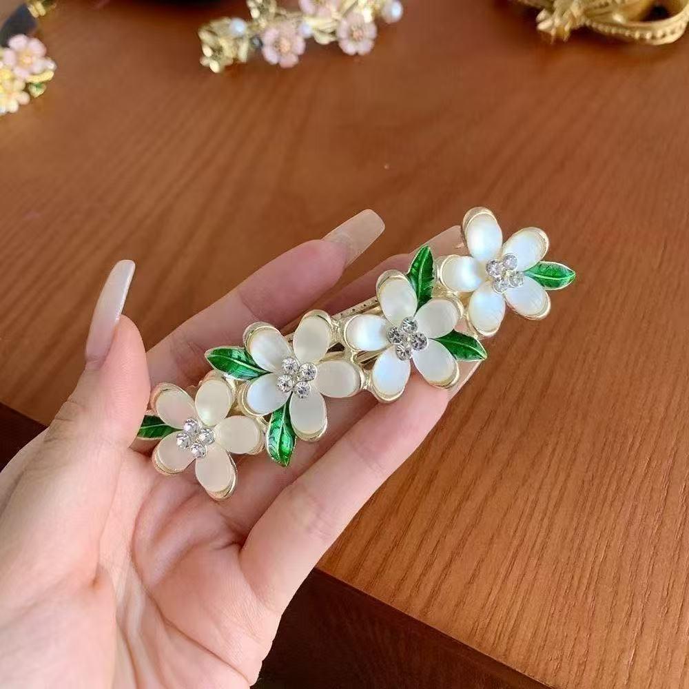 Accesoriu Elegant de Păr cu Flori - Clamă Versatilă de Primăvară