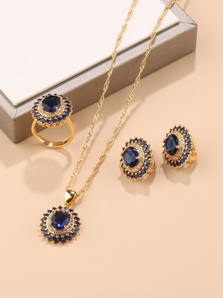 

Новый Оригинальный Дизайн Женские Роскошные Свадебные Дубайские Ювелирные Наборы Позолоченные Серьги Ожерелье Подвеска Кольцо Для Женщин Подарок resizable