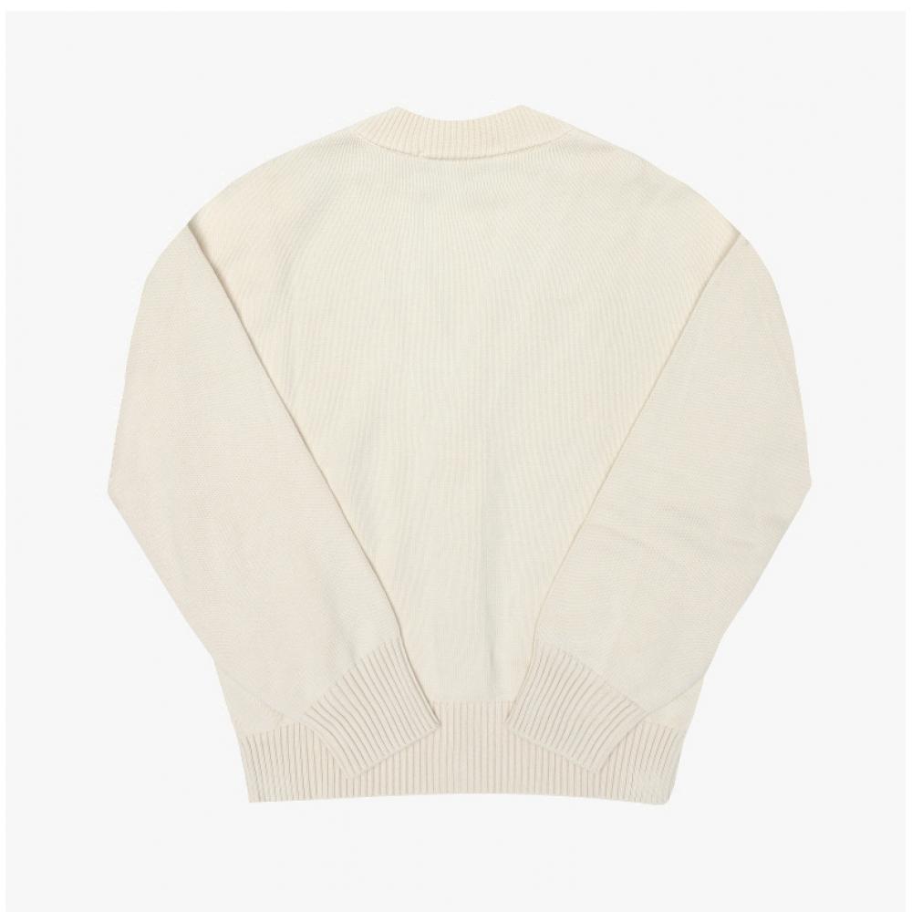 Ami Crochet Logo Men S Cardigan Kn0063