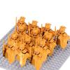 13Pcs Mini Gondor Battle Spearman Body Gurad Infantry VS Roman Solider Eomer Rohan Warriorr Figures Blocks Set Toys for Kids