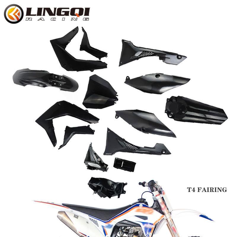 LINGQI RACING Full Body Fairing Cover Kit Set Plastic Fender Mudguard For Kayo T4 T2 T 4 Pit Dirt Bike Motorcycle Accessories