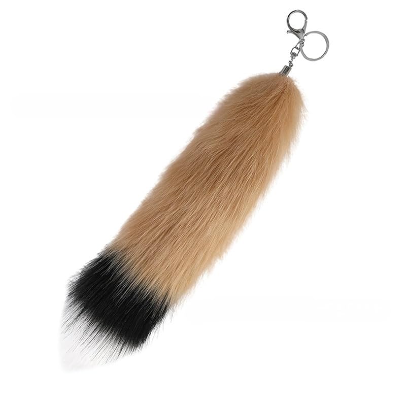

[Izemisonico] tail key ring Fluffy Tail gal tail accessories The long size of 40cm makes it stand out. cosplay fox dog cute beast Accessories disguise