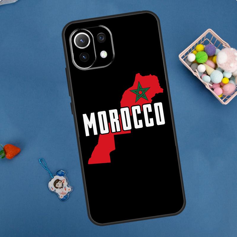 Morocco Map Flag Case For Xiaomi 13 14 15 Ultra 11T 12T 13T 14T Pro POCO X7 Pro X3 X5 X6 M6 F5 F6 Pro Cover