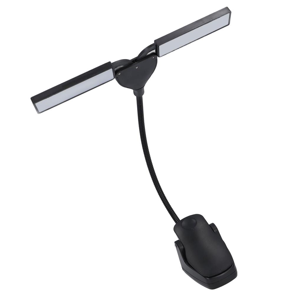 Foldable Music Stand Light with 3 Brightness and Color Temperature Settings, Clip-on Type, Piano Light, Music Stand Lamp, Eye Care, Beads, for