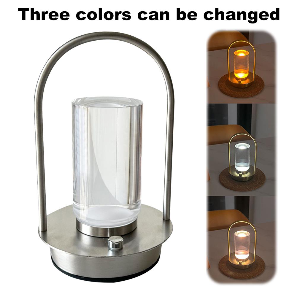 

Ретро Металлическая Настольная Лампа 3 Цвета Диммирование Ночник Беспроводная Светодиодная Перезаряжаемая Сенсорная Настольная Лампа для Ресторана Отеля Бара Спальни
