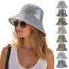 Pălărie de pescar din material strălucitor Impermeabilă Reflectorizantă Pălărie de petrecere Pălărie cu model colorat solzi de pește