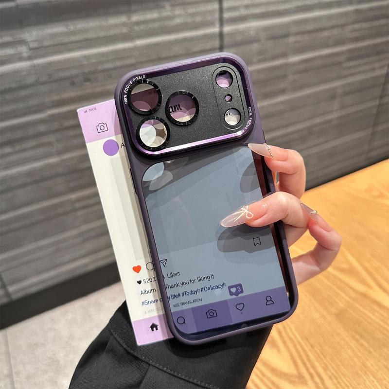 Luxurious and high-quality semi-transparent Leica metal lens frame protective case suitable for iPhone 17 Promax 16 15 14 13 Pro