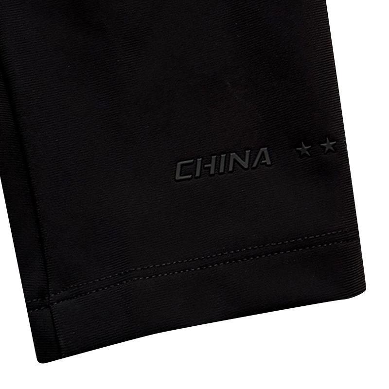 Li Ning Autumn And Winter Fleece Lined Stand Collar National Flag Logo Casual Warm Jacket Men Jacket Black AWDVD03-1