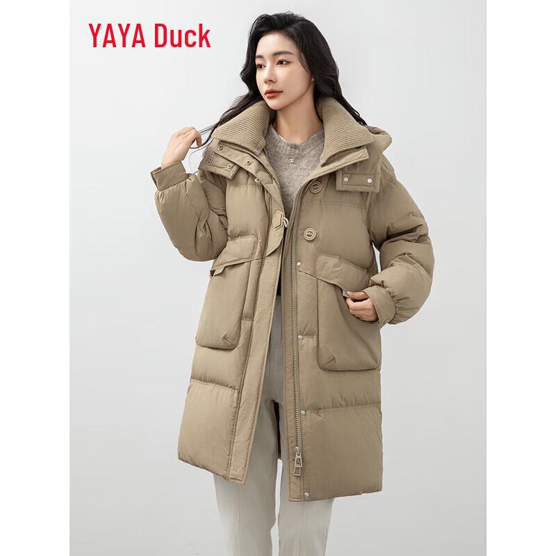 

YAYA Women s Loose Hooded Down Jacket YE3B635805L S