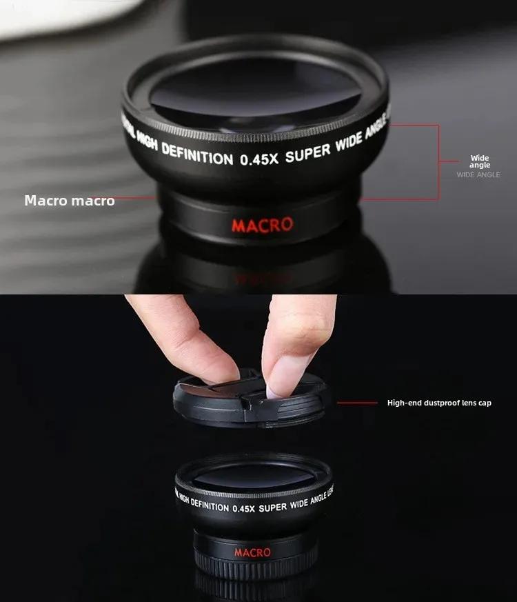 Obiettivo clip-on macro e ultra grandangolare 0,45x per telefoni cellulari - Obiettivo per fotocamera esterna SLR HD
