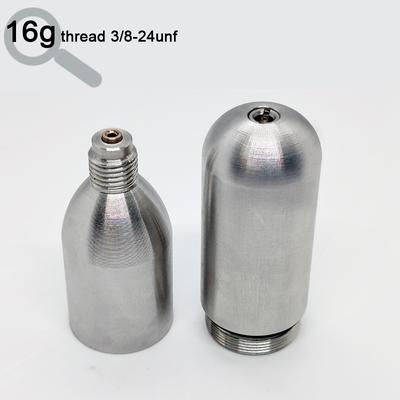Cilindro de CO2 Recarregável 12g 16g Cartuchos de CO2 Recarga Inflador de CO2 para Pneus de Bicicleta Equipamento de Cerveja Com Rosca Sem Rosca