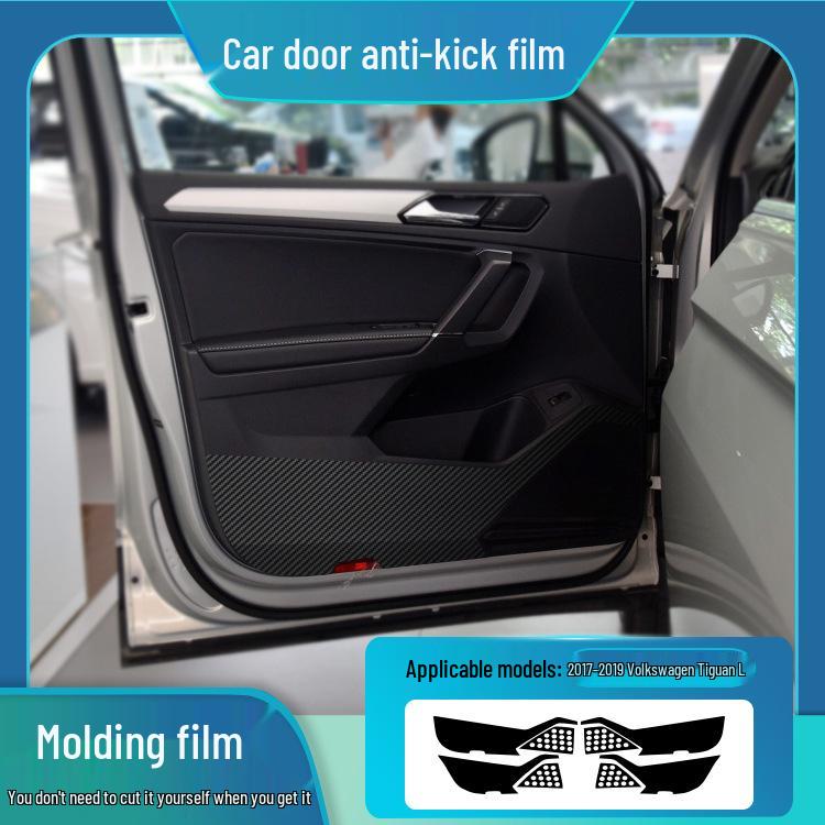 Volkswagen Tiguan 10-17 Innenraum Kohlefaser Kratz- & Trittschutz Konsole & Tür Kit