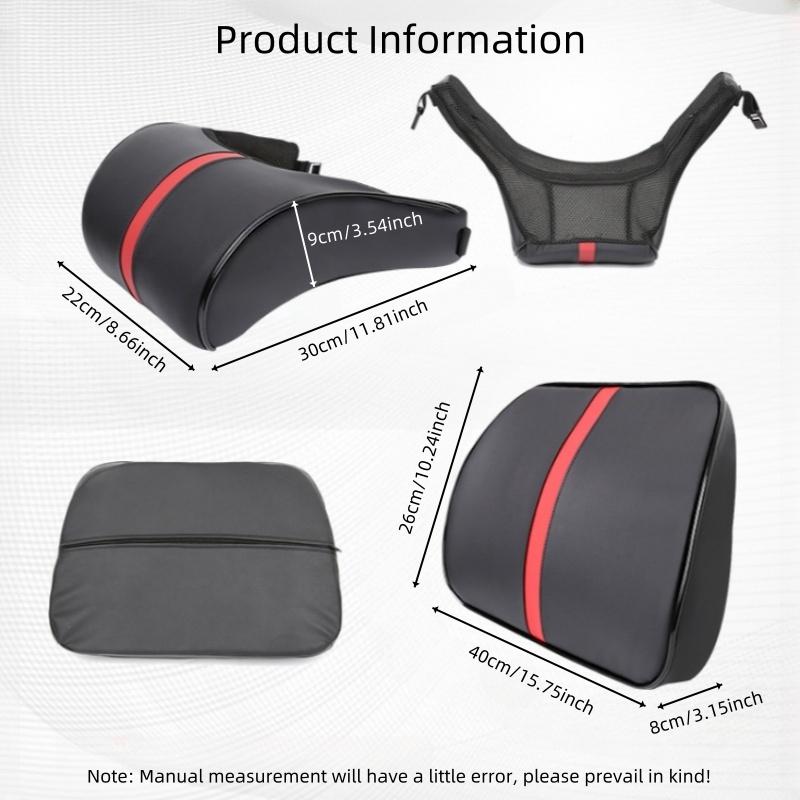 For car headrest lumbar support space memory foam leather car neck pillow lumbar support four seasons universal