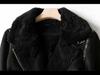 Women's Suede Velvet Lamb Wool Motorcycle Jacket - European & American Style, Warm for Autumn and Winter