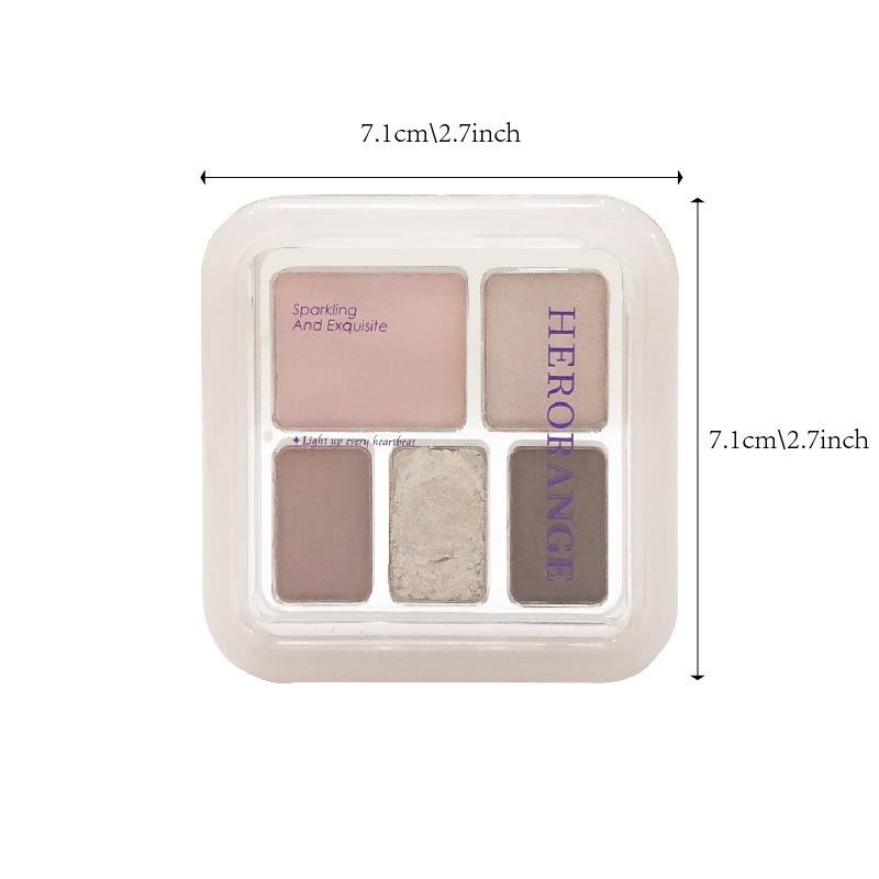 Eyeshadow Palette Matte Pearlescent Delicate Five-color Eyeshadow Eye Makeup Cosmetics