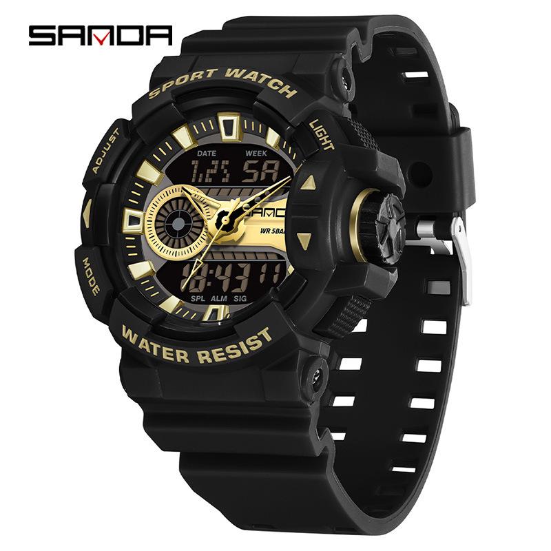 Sanda Unisex Luminous Sports Watch: Trendy, Waterproof, and Ideal for High School Students