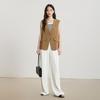 Gejin Women's Mid-Length Solid Vest Jacket