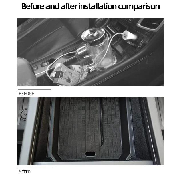 For Tesla Model Y Launch Juniper 2025+ Model 3 Highland 2024 Center Console Eyeglasses Case Armrest Storage Box Tray Upper&Lower