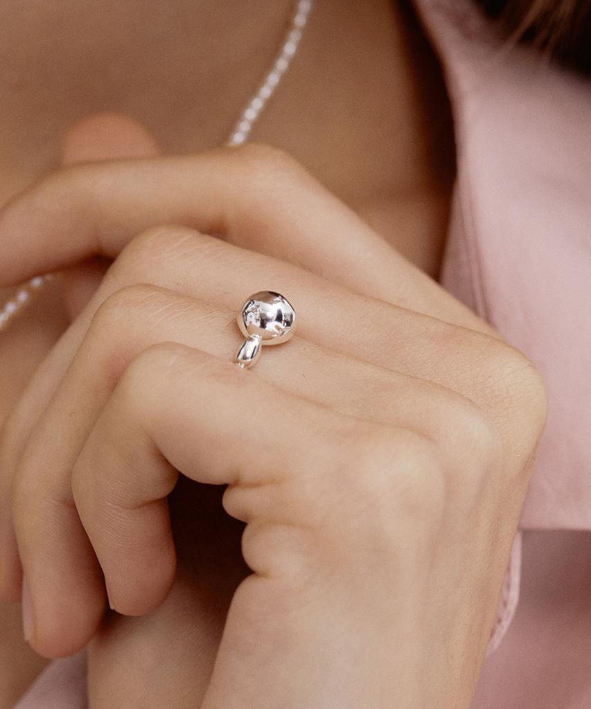 Tatiana (Silver925) Glitter Draw Ball Ring Cr1813