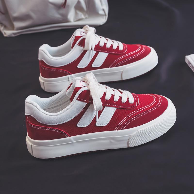 

Мода 2024 Лето Женская Повседневная Спортивная Обувь Модная Универсальная Обувь на Плоской Подошве Женская Удобная Трендовая Спортивная Обувь 40 красный