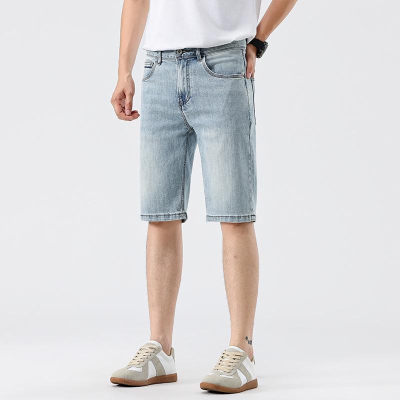 

Новые летние джинсовые мужские брюки средней длины, тонкие американские шорты-пятиточки, повседневные шорты-пятиточки 38