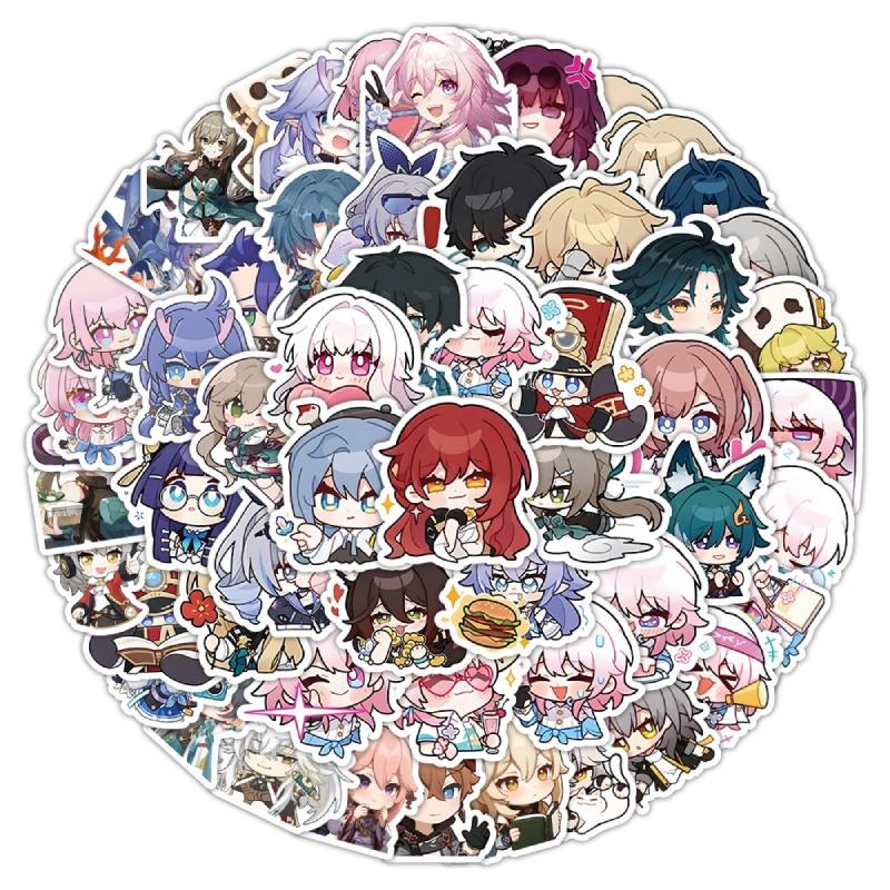 Cute Q-version Characters From Honkai Impact 3 60 High-definition Waterproof Stickers For Scrapbooking And Notebook Decoration