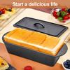 Loaf Tin with Lid Square Toast Bread Mold None Coating Thick Flat Lid Rectangular Loaf Cast Iron Pan Baking Cake Sandwich Box