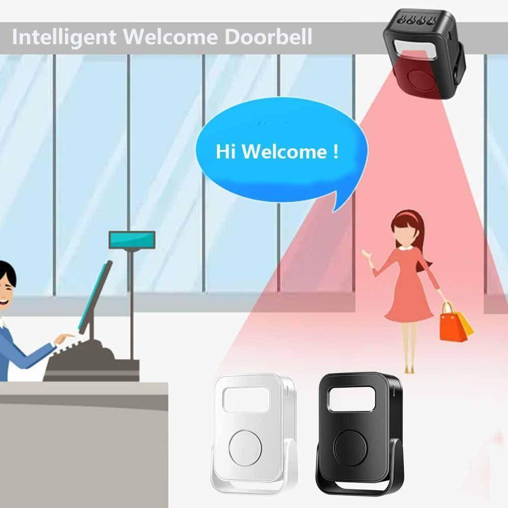 Recording Function Intelligent Welcome Doorbell PIR Motion Detector Door Bell Chime  Welcome Device