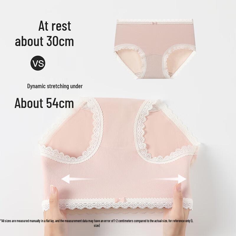Fenteng Women's 4-Pack Antibacterial Cotton Lace Underwear