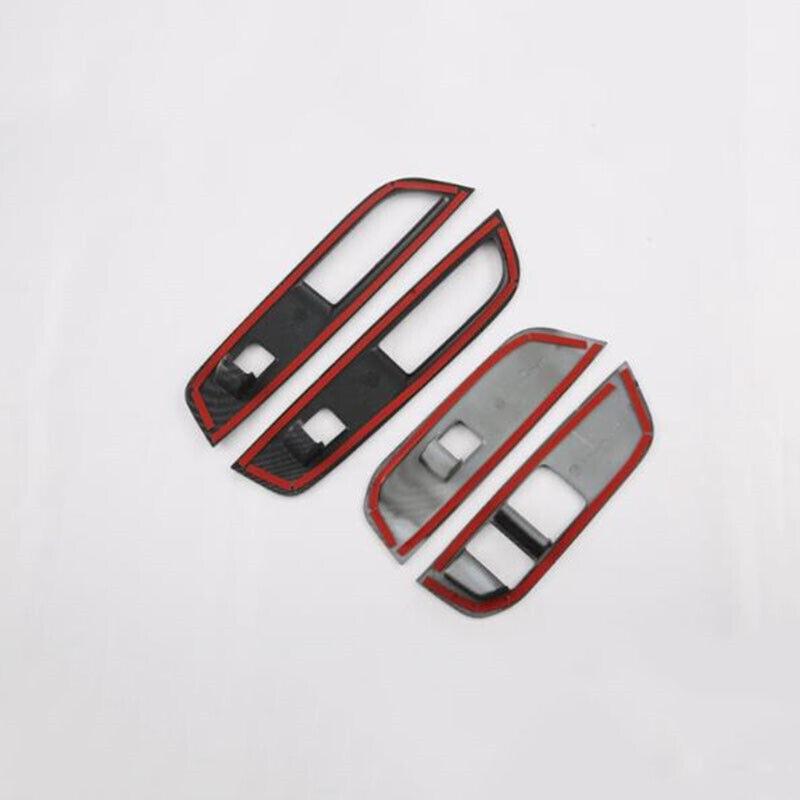Compatible For MG4 EVMulan 2022-2024 Car Window Control Lift Switchs Panel Cover Trim Decoration ABS Carbon FiberDurable