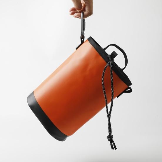 Arborist Rope Storage Bag 5L Tree And Rock Climbing Rope Carrier Bag with Drawstring Closure Multi-pockets Bucket-style Arborist Gear Bag
