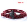Fashion Manta Bracelet Men Multilayer Adjustable Paracord Braclet Marine Animal Nautical Braslet Beach Surfer Accessories Homme
