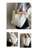 Women's Trendy Korean-Style Embroidered Nylon Tote: Large-Capacity Casual Commuter Shoulder Bag.