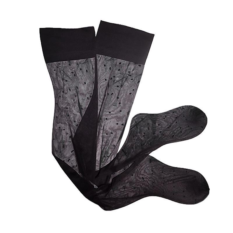 

Шовковисті панчохи в горошок у стилі 512 голок, безшовні колготки у формі стопи з відкритою промежиною. stockings regular чорний