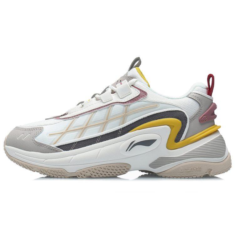 Li Ning Casual Shoes Women's Low Top White/Gray/Yellow AGCR014-2