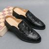 Black Men Sandals Business Brown Round Toe Men's Formal Shoes Handmade Pu Leather  Size 38-46