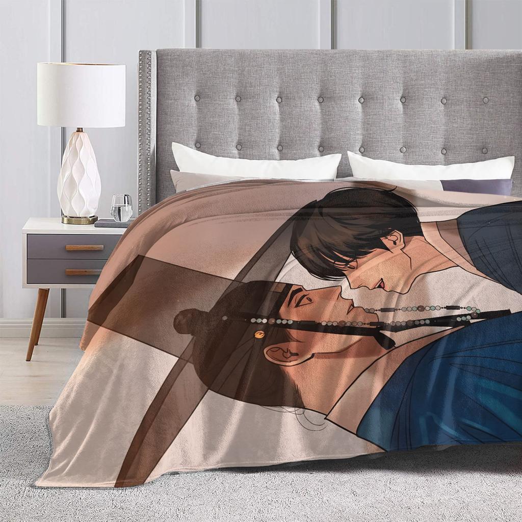 Super Soft BlanketKids Adult Picnic YAOI Manga Bedding Throws Flannel Bedspread For Couch Bed Street Trend Sofa Bed Cover