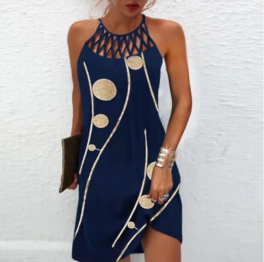 2023 Ethnischer Stil Mesh Ärmelloses Freizeitkleid für Damen - Europäische & Amerikanische Frühjahr/Sommer Kollektion