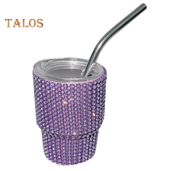 

Мини-стакан для выстрелов с соломинкой, герметичная термостойкая изолированная чашка для газированной воды, кофейная кружка для пищевых продуктов фиолетовый