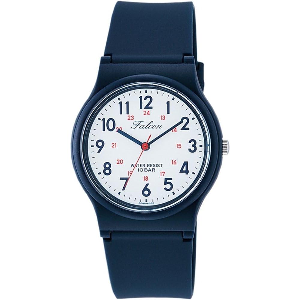 

No Q Q [citizen Q Q] Watch Analog Waterproof Urethane Strap VS04 001 Men S White X Navy
