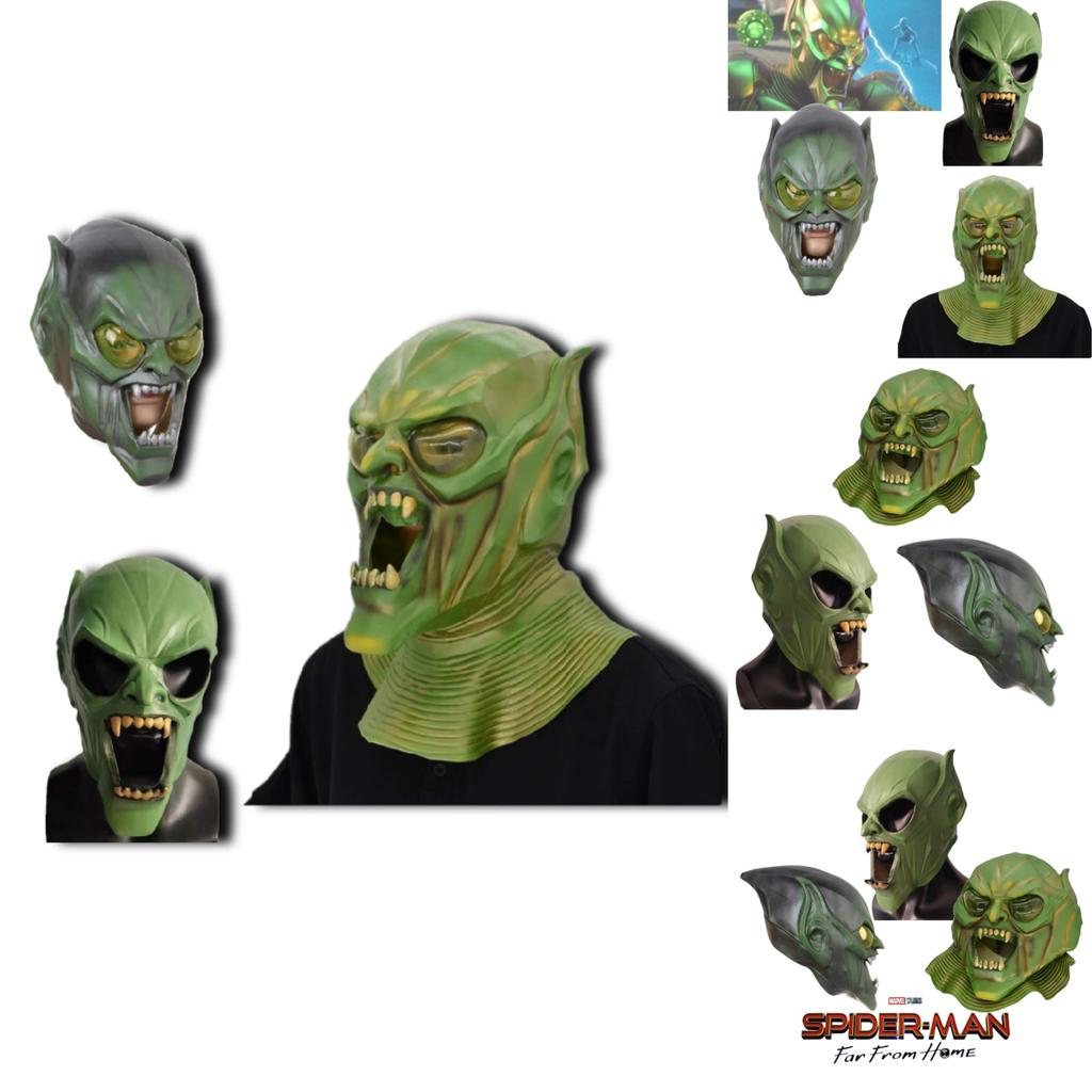 Hero Expedition Green Devil Mask Party Latex Facial Mask Goblin Mask Characters)