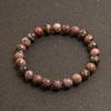 New European & American Style Cross Bracelet, 8MM Natural Stone Beaded Fashion Accessory