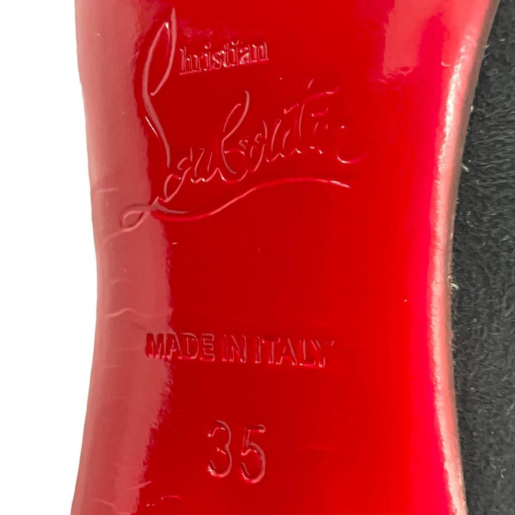 Excellent Christian Louboutin pumps SO KATE 120 black Suede leather Women 35 Used