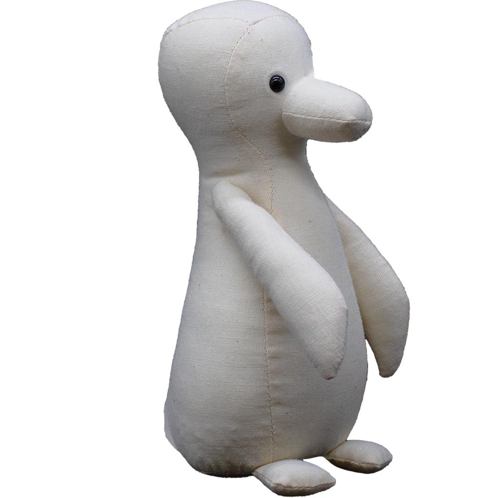 Canvas Doll Penguin Medium 17x10x8cm (Suitable for writing, colored paper, gifts, art workshops, presents, get-well wishes, celebrations)