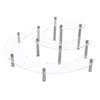 3 Tiers Acrylic Display Risers Storage Stand for Perfume Cupcake Figures and Desserts Home Decoration Organizer