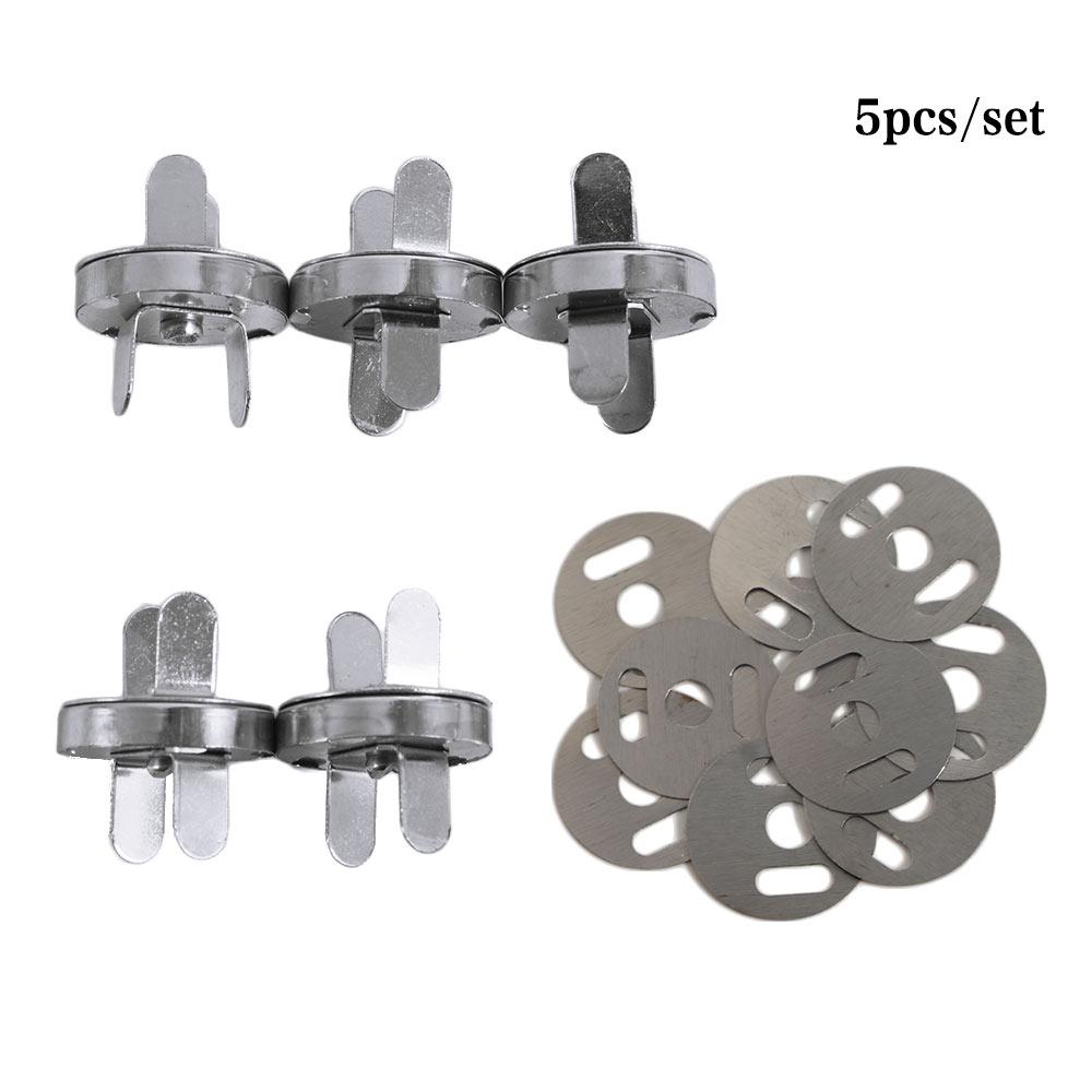 

5pc/lot 18MM Magnetic Snap Fasteners Clasps Buttons Handbag Purse Wallet Craft Bags Parts Accessories DIY Replacement Button срібний