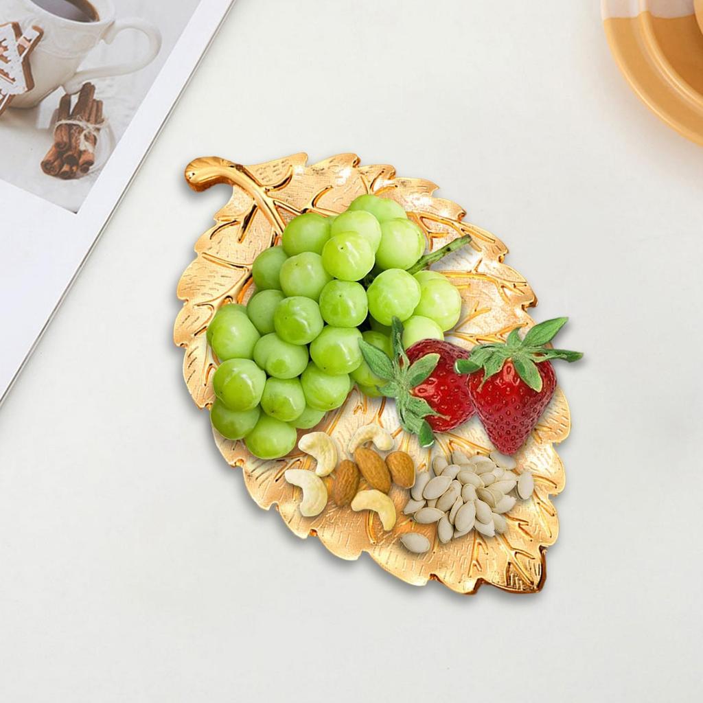 Leaf Shape Serving Tray Decorative for Appetizers Bathroom Kitchen Large