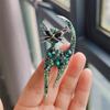 Retro Cat Brooch Exquisite Diamond Studded Cat Chest Flower Creative Suit Dress Accessory Brooch Cartoon Cat Chest Flower Gift